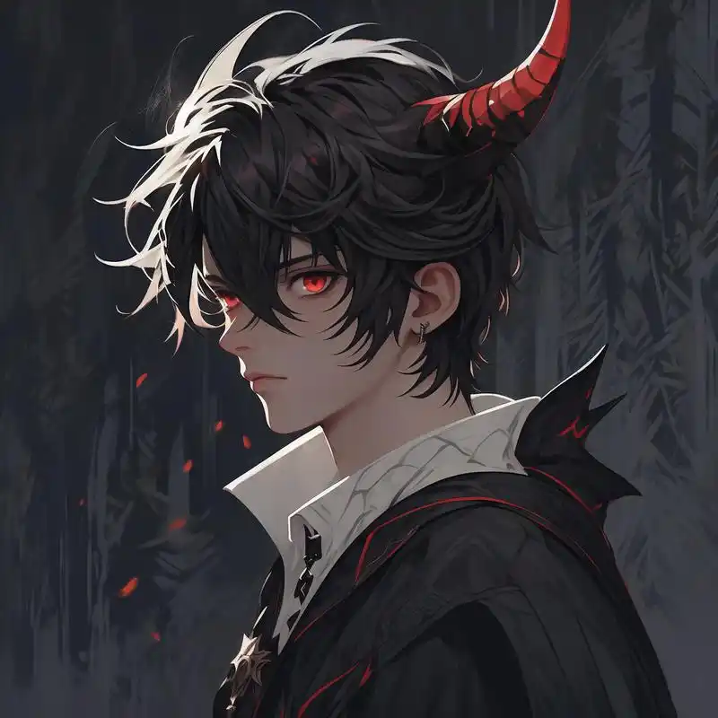 94冷酷帅气的恶魔男生头像97 想寻找一款独特且充满个性的头像吗?