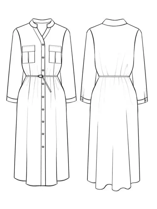 服装款式图连衣裙款式图