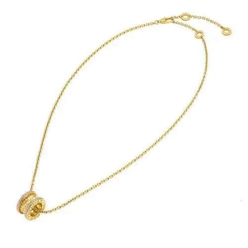 bvlgari宝格丽2020春夏新款bzero1岩石项链金链和金吊坠镶边钻石密钉