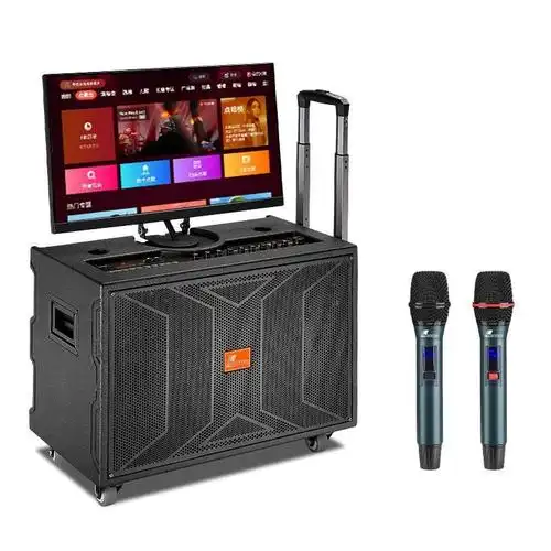 丹唛仕k892户外唱歌音响专业移动ktv卡拉ok广场舞视频超大屏-阿里巴巴