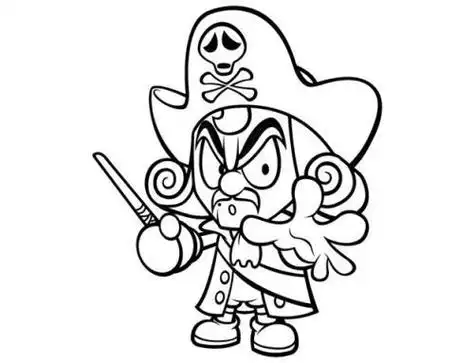 海盗简笔画僵尸