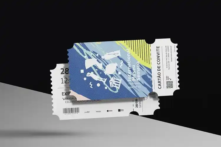 演唱会艺术节门票票券设计样机模板 (psd,pdf) designshidai_yj1101