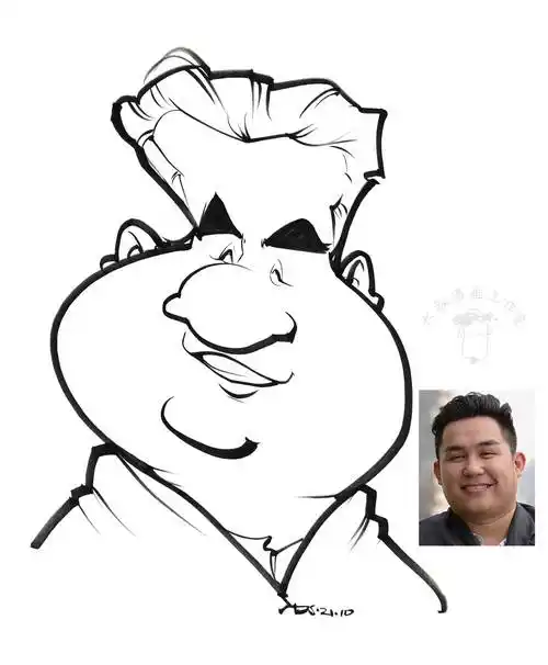 简笔肖像漫画似颜绘线稿