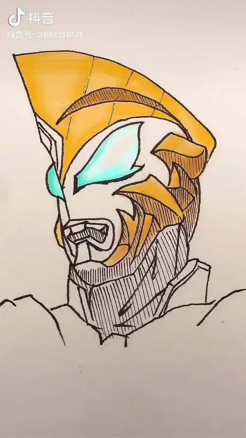 奥特曼系列简笔捷德画画 绘画 简笔画 绘说素描