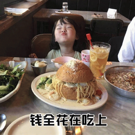 吃货的真实写照钱全花在吃上qq表情包搞笑图片表情
