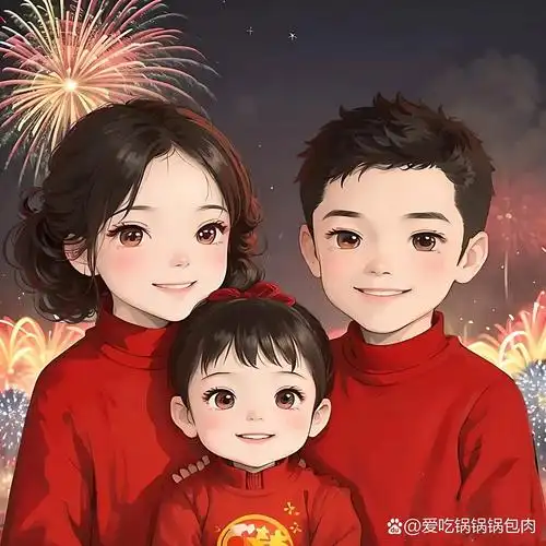 一家三口男宝新年款头像 你留言,我作图,需要什么类型的,尽管留言