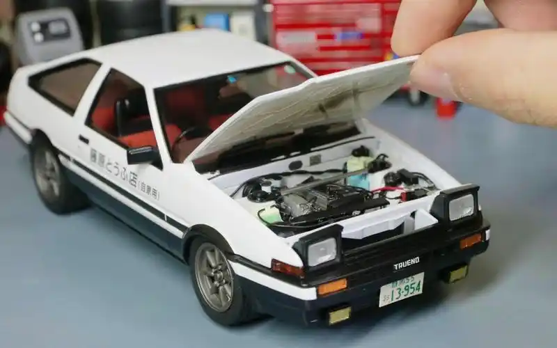 【juns mini garage】青岛社1/24头文字d丰田ae86 模型制作-tra5h