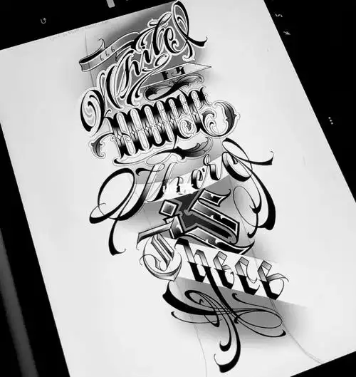 完整的排版还是不怎么会#花体字  #花体字纹身  #东莞纹身 #纹身手稿