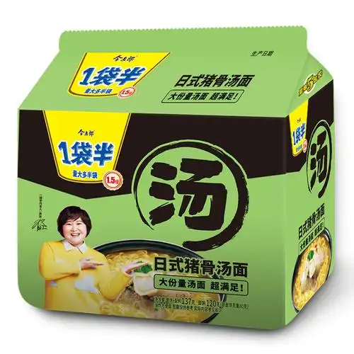 今麦一袋半大汤面海鲜日式豚骨高汤速食泡面冲泡方便面
