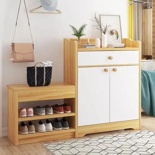 能坐的鞋柜凳子一体多功能带换鞋凳入门可坐门口室外过道门口外