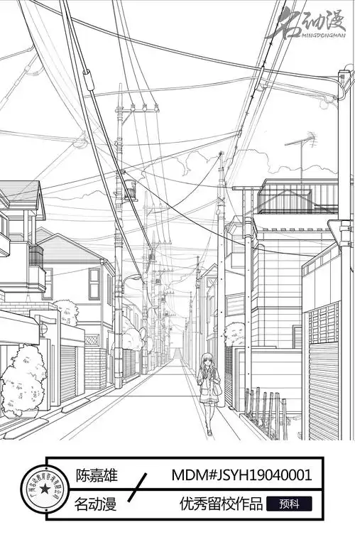 预科班线稿练习作品-场景中的人|三维|场景|名动漫_临摹作品-站酷