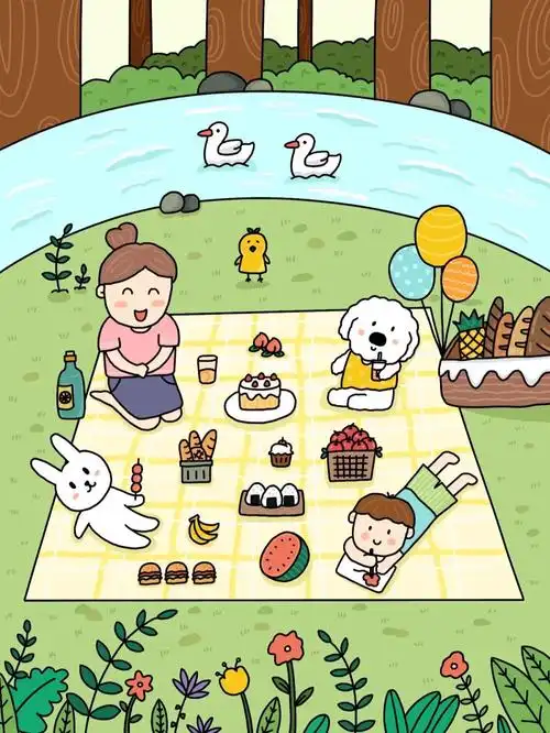 94919591929075159691#简笔画 #插画  #户外野餐