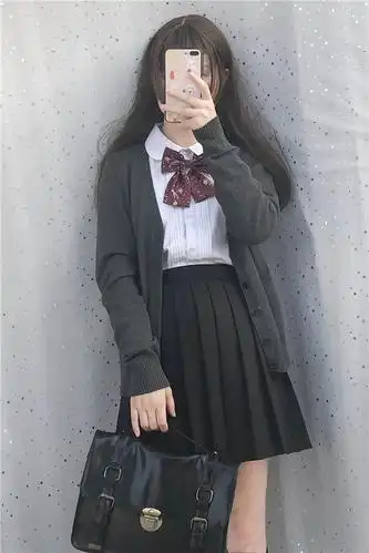 日系三件套少女jk制服基础款jk套装全套秋冬装基础款针织毛衣班服