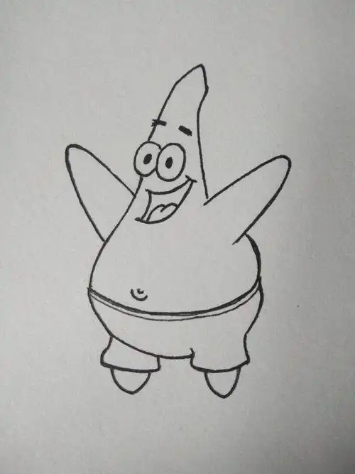 派大星简笔画心碎 简笔画图片大全-普车都