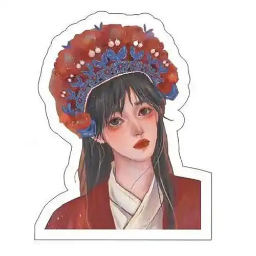 定制时代少年团宋亚轩立牌应援周边卡通手绘桌面摆件 古风蓝红一套 10