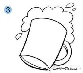 幼儿手拿杯子的简笔画