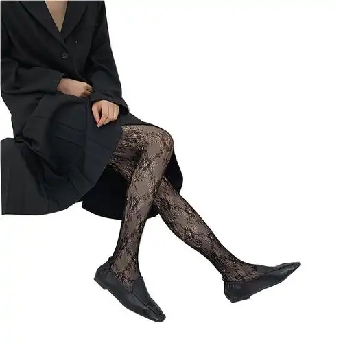 suntek连裤袜韩国春夏新款镂空丝袜日系白色lolita蕾丝打底显瘦少女