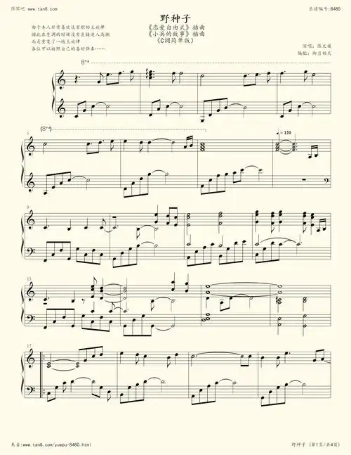 野种子(修改版)-陈文媛小提琴谱