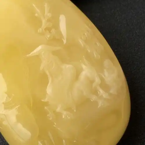 天然蜜蜡山水意境吊坠