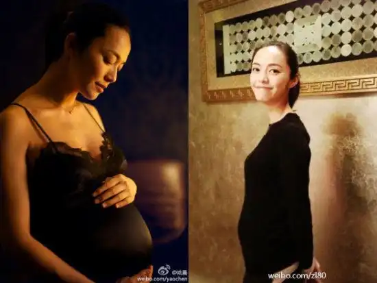 姚晨"大肚"生活照