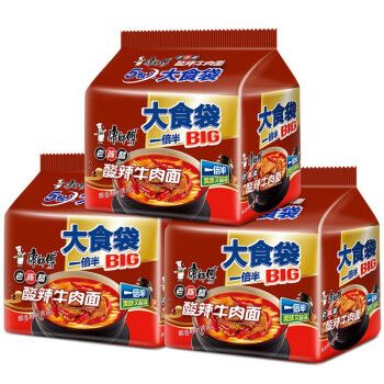 康师傅方便面大食袋泡面酸辣牛肉面15包