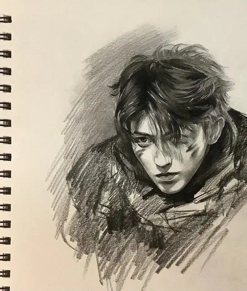 速写 #素描 #蔡徐坤 #蔡徐坤现象舞台 - 抖音