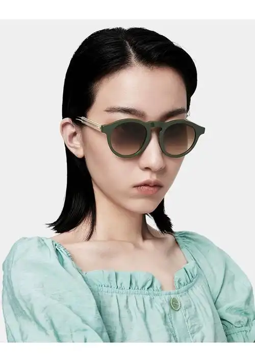 charles&keith2021秋季复古圆形女士时尚太阳眼镜ck3-21280417 black