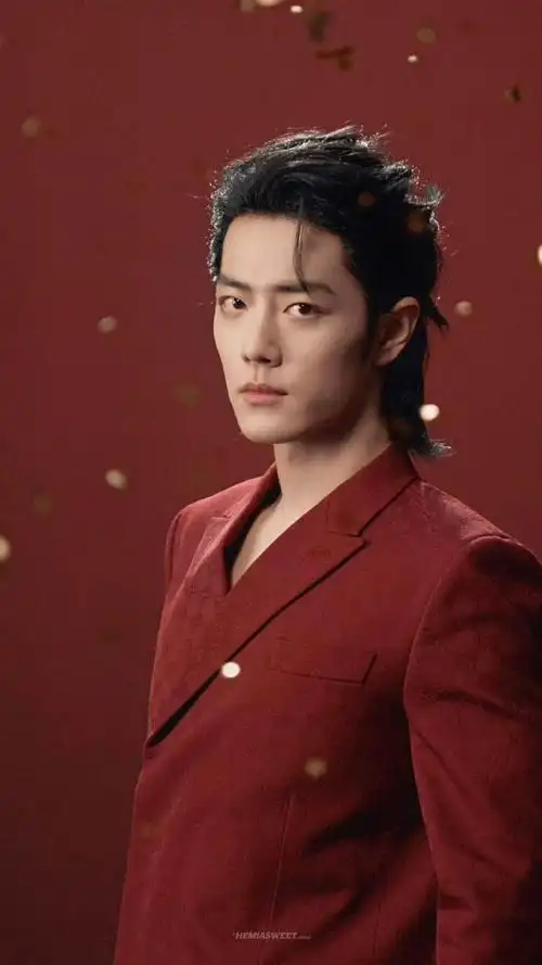 肖战##肖战红西装大背头