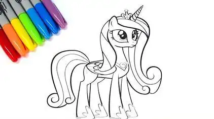 小马紫悦公主简笔画 - 西瓜视频