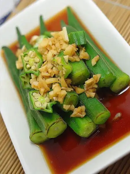 美食城 菜谱大全 特色菜谱 凉菜菜谱秋葵这种菜以前很少见,也就是现在