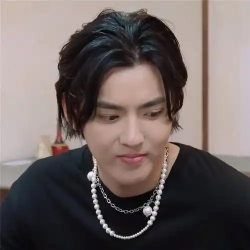 一折情侣项链 男女 情侣款_潮流合伙人吴亦凡同款珍珠项链嘻哈男女