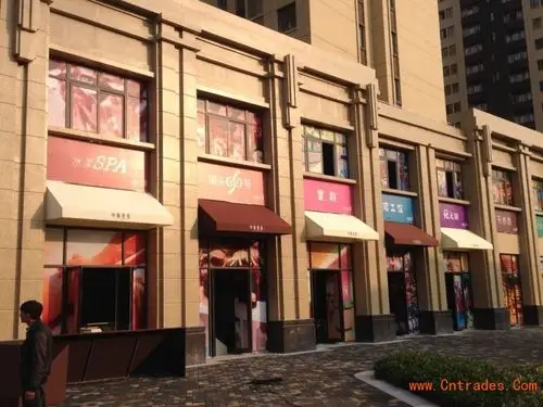 常佳遮阳商业街区遮阳篷街区装饰蓬店面遮阳雨棚制作