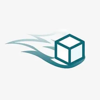 矢量蓝色火焰快递图标