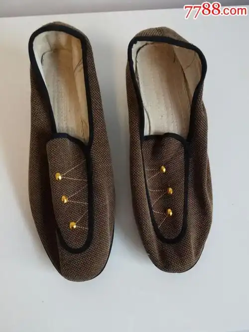 八十年代女士高跟布鞋注塑布鞋塑料底