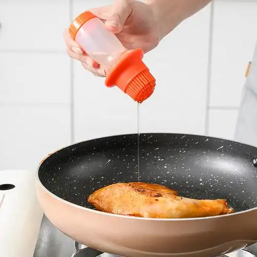 烘焙刷子厨房家用烧烤刷带瓶抹油神器不掉毛油瓶烙饼烤肉硅胶油刷