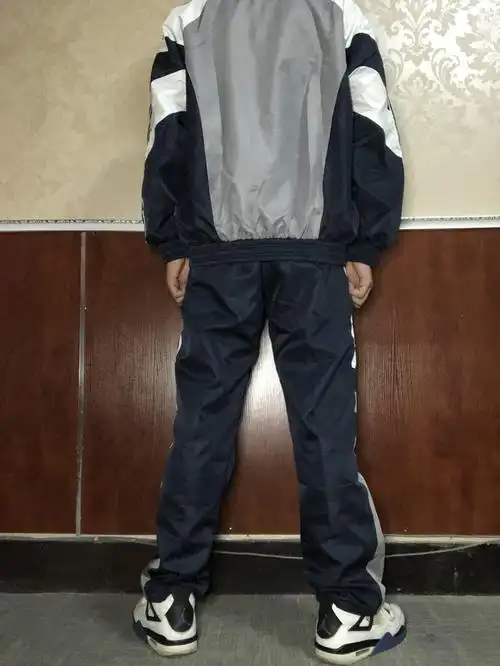 校服温州原版双面滑料超薄运动套装金光西山校服