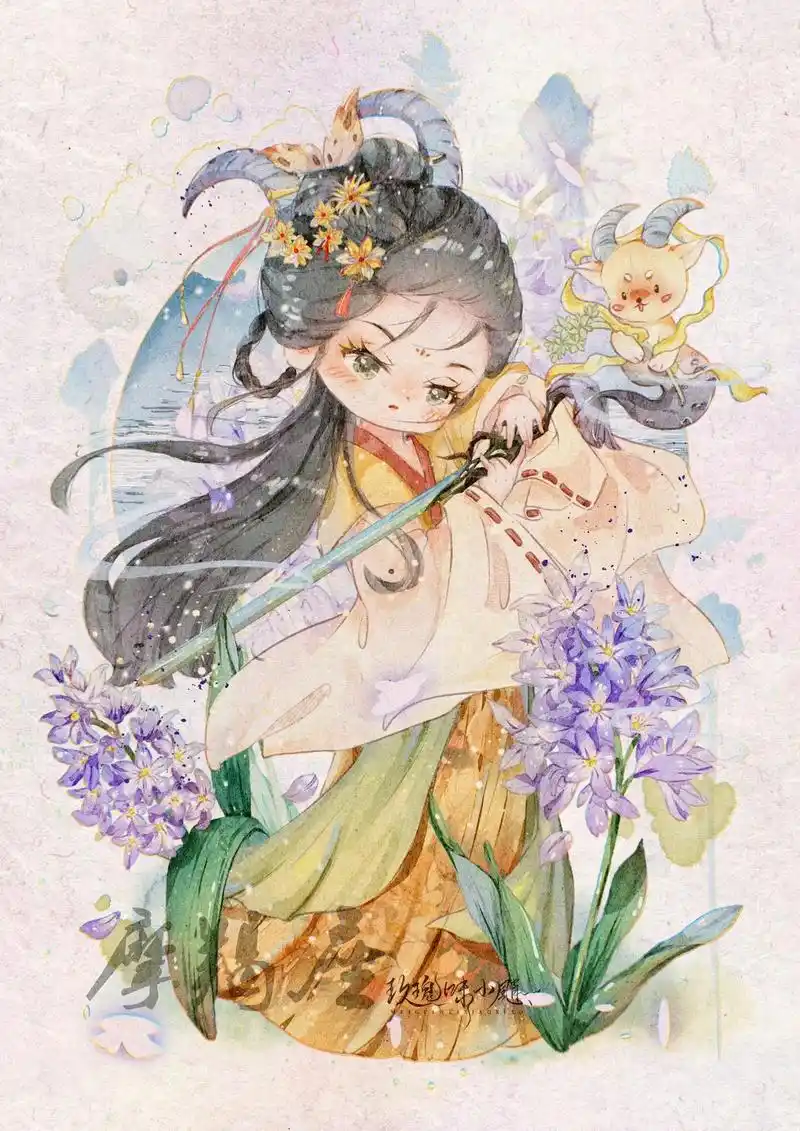 十二星座古风萌萌女孩拟人系列.