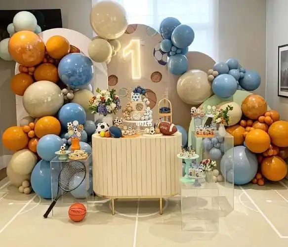 看昼夜往复日升日落#生日派对布置  #气球布置  #生日派对  #生日布置