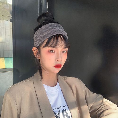 网红纯色发带女韩国潮ins同款短发酷束发带百搭复古宽边头巾头饰