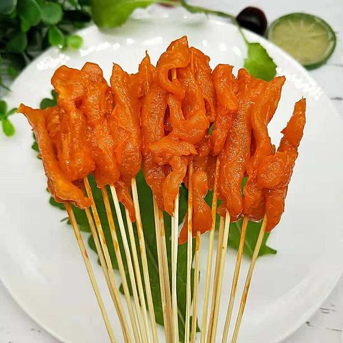 虎钢馋小鸡肉串迷你里脊肉串油炸小吃半成品烧烤肉串串香涮串食材手把