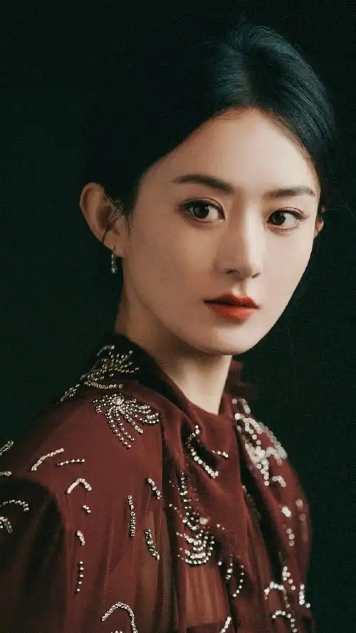 赵丽颖复古港风妆##赵丽颖红色小香