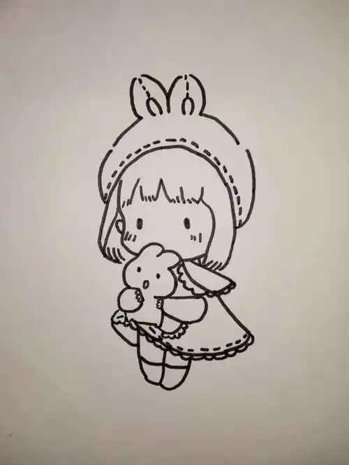 简单好画,欢迎临摹#简笔画  #画画的日常  #绘画临摹  #q版人物