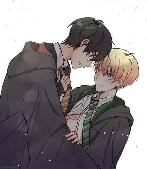 "哈利笑容扩大,熟练的捏了一把德拉科.