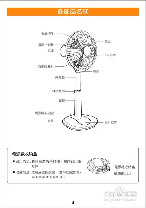 歌林kf-1432mn型凉风扇使用说明书