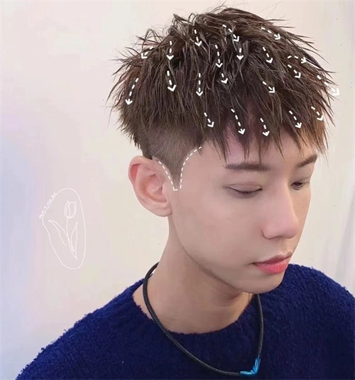 年轻男士热门烫发 帅气渣男锡纸烫_男生烫发 - 美发站