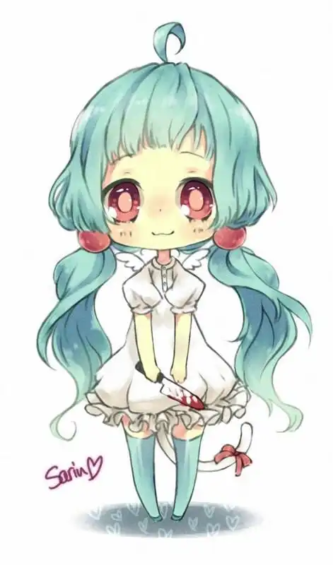 二次元少女q版萌系初音未来动漫插画头像qianxi丶