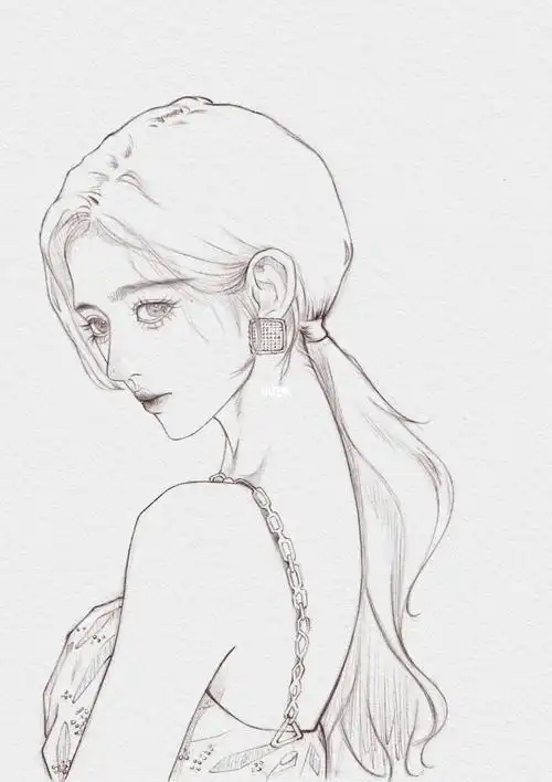 鞠婧祎线稿练习4