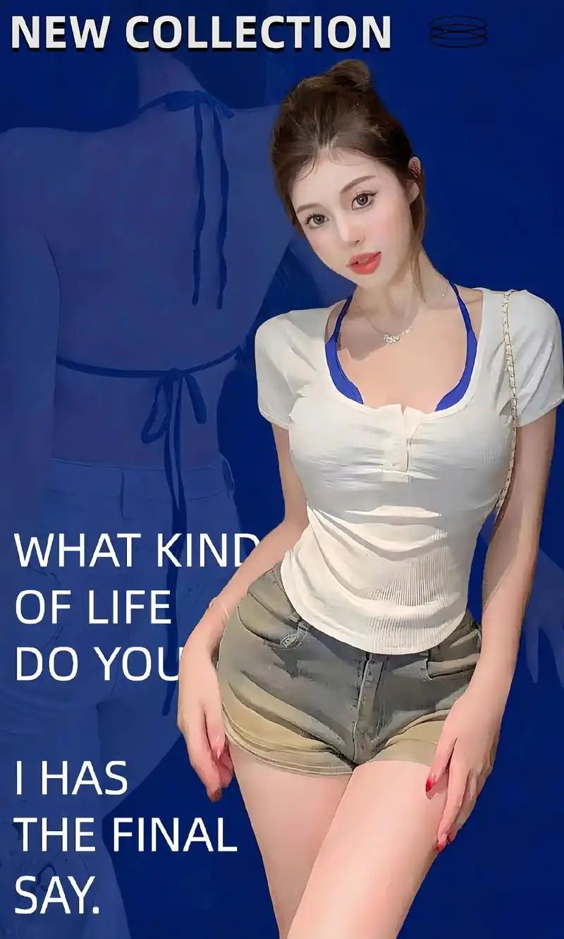 白色上衣搭配蓝色吊带nei - 抖音