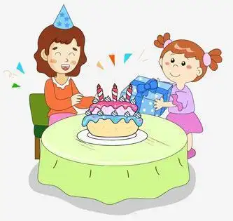 妈妈过生日卡通简笔画