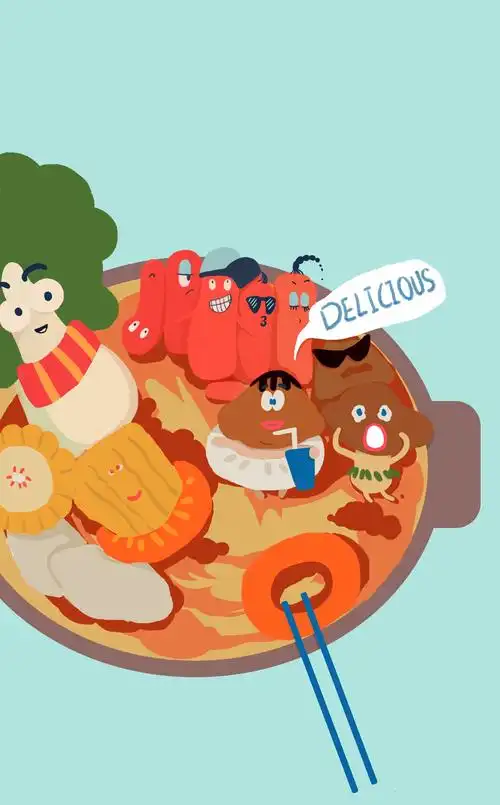 商业插画作业—主题是美食(吃货-薛哥xq